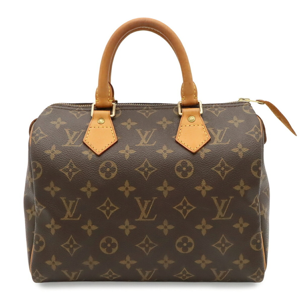 LOUIS VUITTON Authentic Brown Monogram Speedy 25 Boston Bag